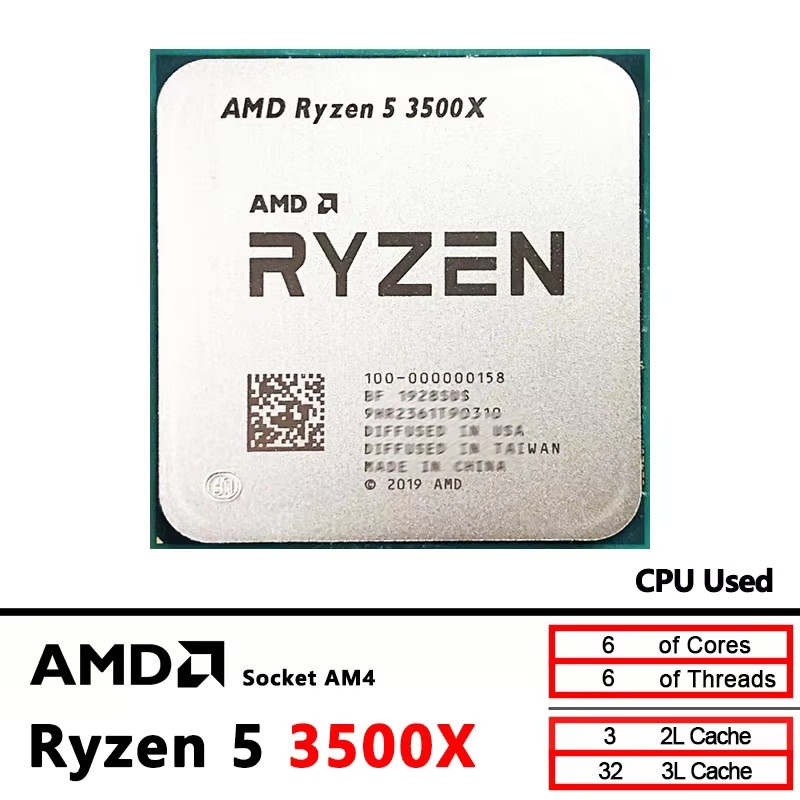 AMD Ryzen 5 3500X 3,6GHz, 6 in - Esports Gaming Pc Build ulasan dan harga