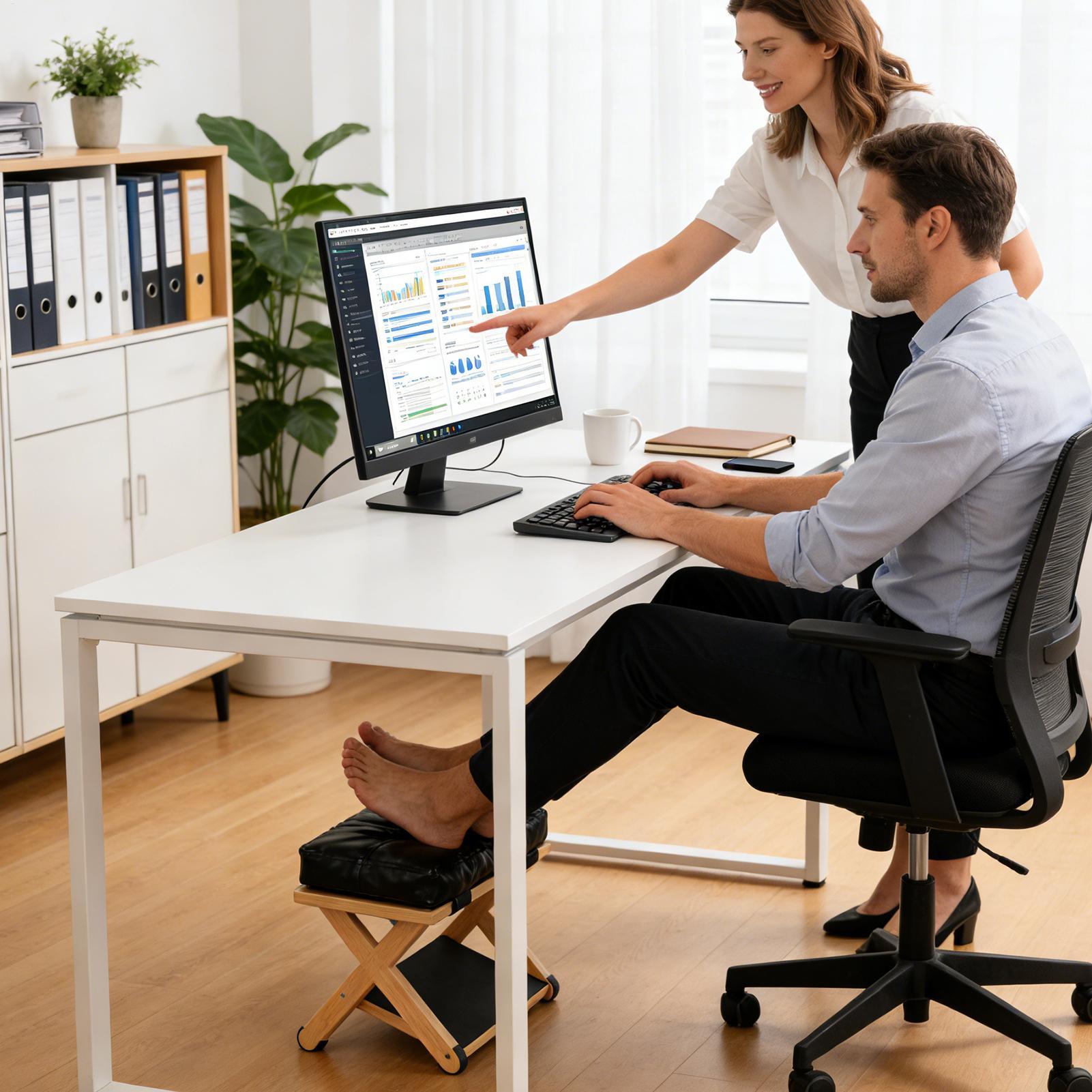 Sandaran Kaki Di Bawah Meja Ka - Footrest Under Desk ulasan dan harga